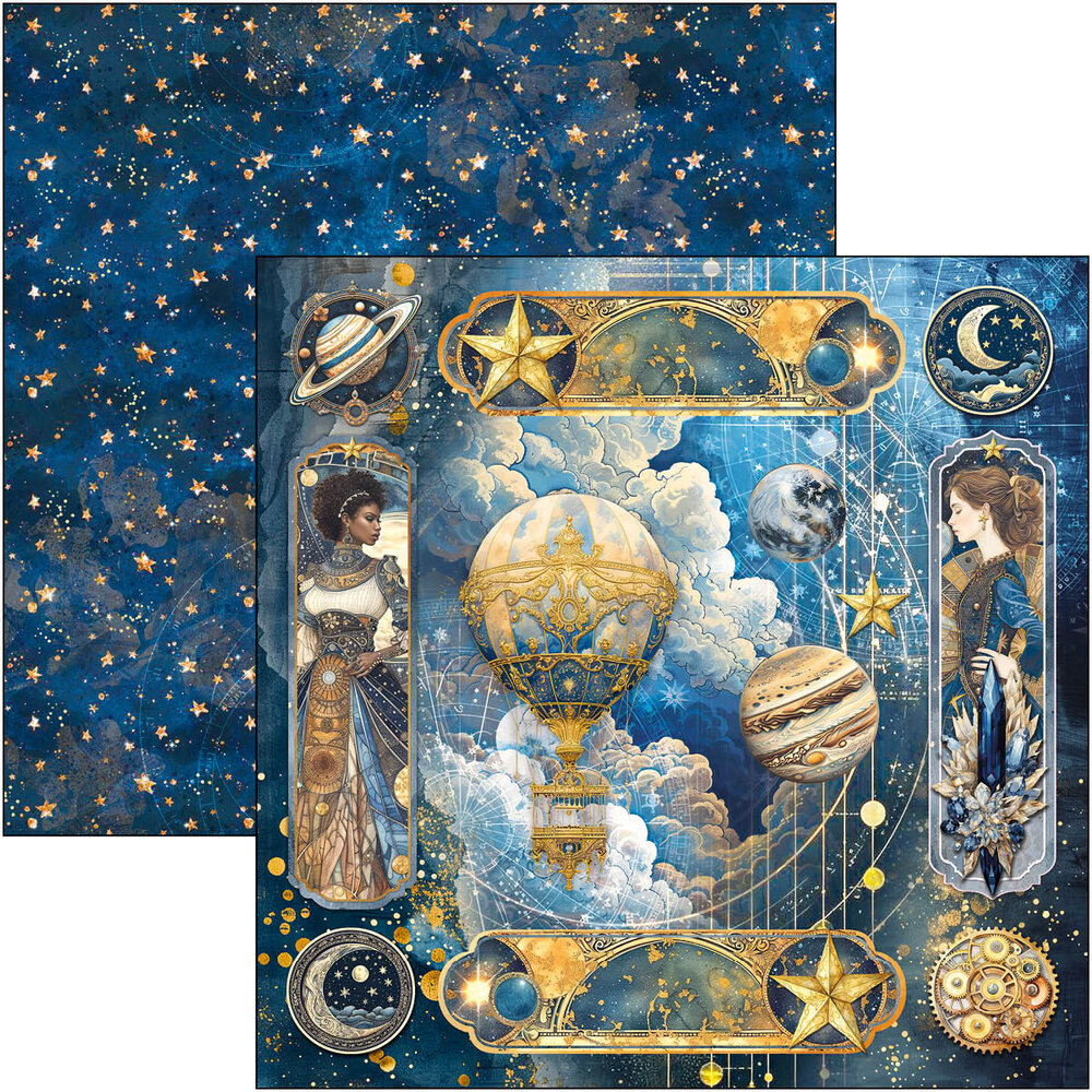 Ciao Bella Celestial 12x12 Inch Patterns Pad (8pcs) (CBT087)