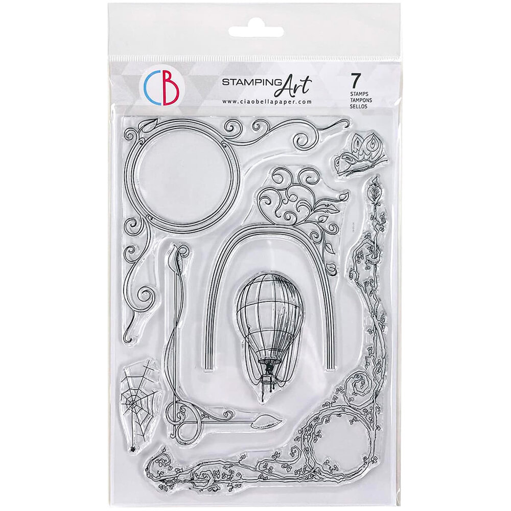 Ciao Bella Celestial 6x8 Inch Clear Stamps Frames (PS8007) (DISCONTINUED) Ciao Bella Celestial 6x8 Inch Clear Stamps Frames (PS8007) (DISCONTINUED)