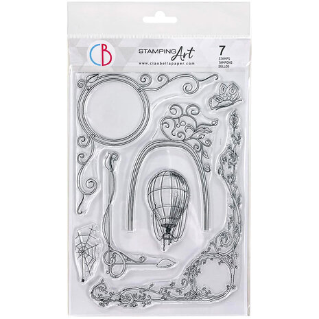 Ciao Bella Celestial 6x8 Inch Clear Stamps Frames (PS8007) (DISCONTINUED) Ciao Bella Celestial 6x8 Inch Clear Stamps Frames (PS8007) (DISCONTINUED)