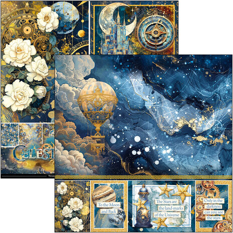 Ciao Bella Celestial 8x8 Inch Paper Pad (12pcs) (CBH087) Ciao Bella Celestial 8x8 Inch Paper Pad (12pcs) (CBH087)