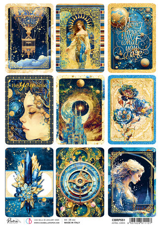 Ciao Bella Celestial A4 Rice Paper Astral Cards (5pcs) (CBRP551) Ciao Bella Celestial A4 Rice Paper Astral Cards (5pcs) (CBRP551)