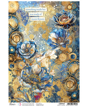 Ciao Bella Celestial A4 Rice Paper Moon's Flowers (5pcs) (CBRP547) Ciao Bella Celestial A4 Rice Paper Moon's Flowers (5pcs) (CBRP547)