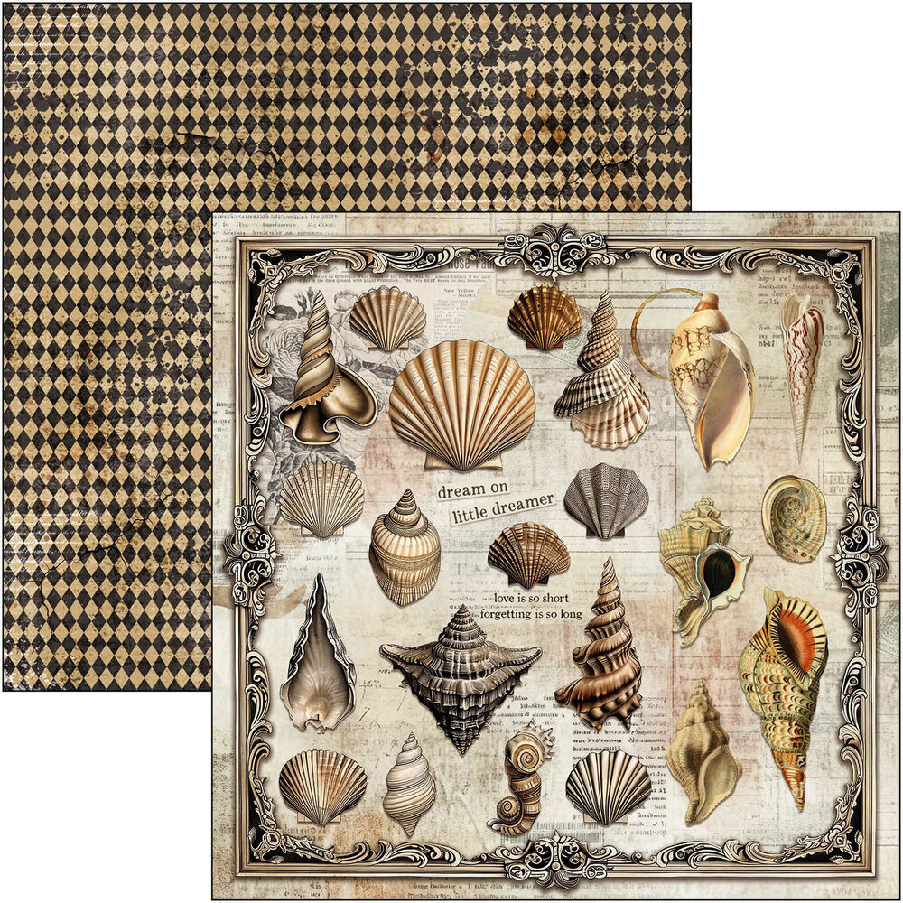Ciao Bella Cabinet of Curiosities 12x12 Inch Paper Pad (12pcs) (CBPM085)