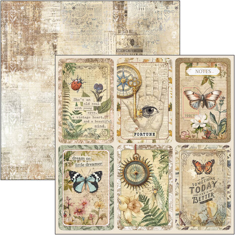 Ciao Bella Cabinet of Curiosities 12x12 Inch Paper Pad (12pcs) (CBPM085)