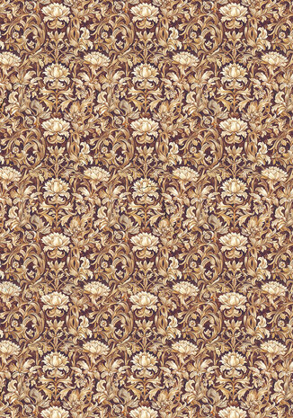 Ciao Bella Cabinet of Curiosities A3 Rice Paper Arabesque of Flowers (3pcs) (CBRM135)