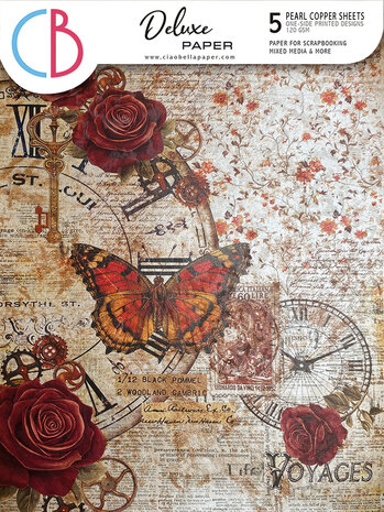 Ciao Bella Cabinet of Curiosities A4 Deluxe Paper Pearl-Copper (5pcs) (CBD019)