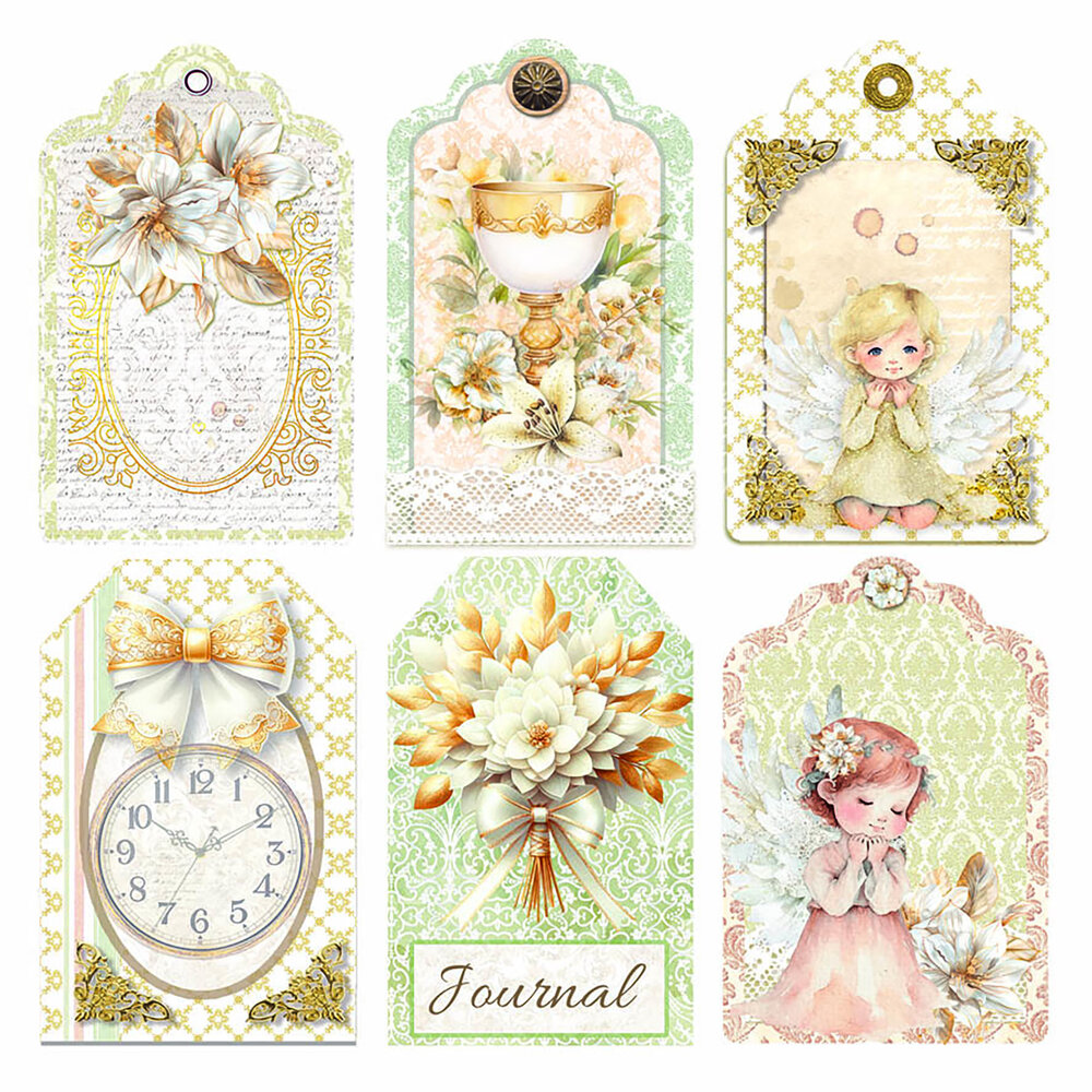 Ciao Bella Blessing Day 6x6 Inch Vellum Fussy Cut (6pcs) (CBVQ025) Ciao Bella Blessing Day 6x6 Inch Vellum Fussy Cut (6pcs) (CBVQ025)