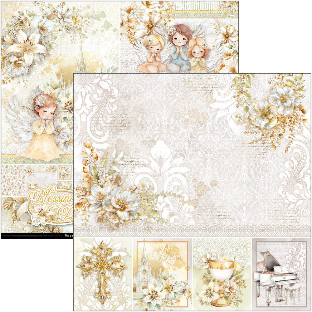 Ciao Bella Blessing Day 8x8 Inch Paper Pad (12pcs) (CBH086) Ciao Bella Blessing Day 8x8 Inch Paper Pad (12pcs) (CBH086)