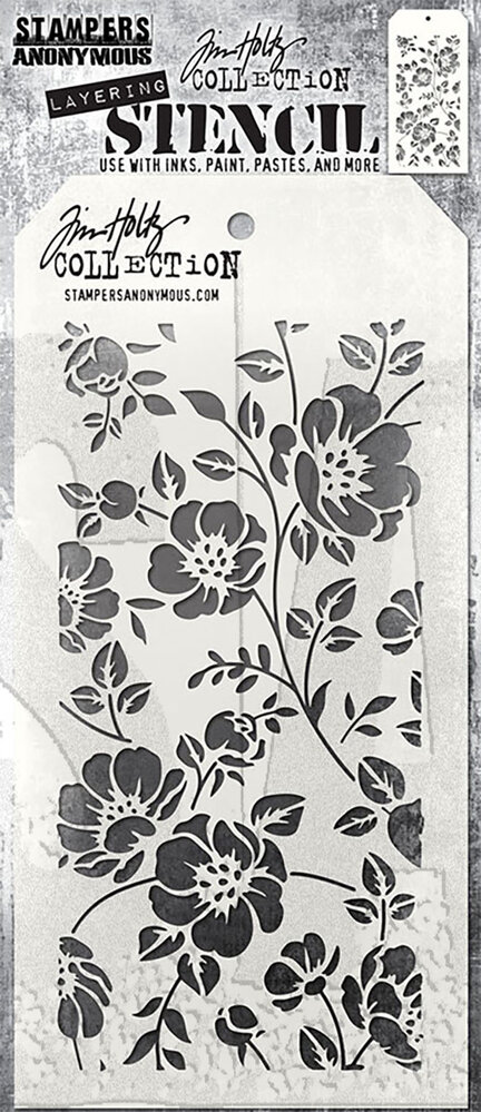 Stampers Anonymous Floral Tim Holtz Layering Stencil (THS077) Stampers Anonymous Floral Tim Holtz Layering Stencil (THS077)