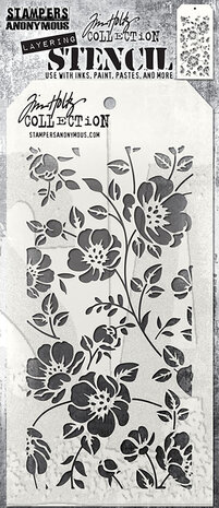 Stampers Anonymous Floral Tim Holtz Layering Stencil (THS077) Stampers Anonymous Floral Tim Holtz Layering Stencil (THS077)