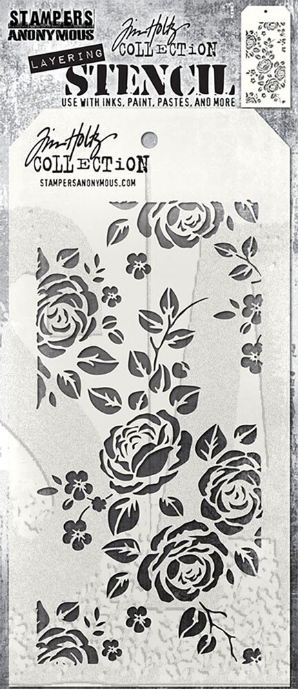 Stampers Anonymous Roses Tim Holtz Layering Stencil (THS075) Stampers Anonymous Roses Tim Holtz Layering Stencil (THS075)