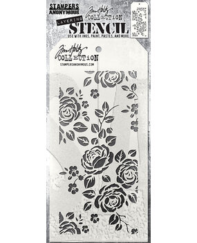 Stampers Anonymous Roses Tim Holtz Layering Stencil (THS075)