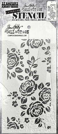 Stampers Anonymous Roses Tim Holtz Layering Stencil (THS075) Stampers Anonymous Roses Tim Holtz Layering Stencil (THS075)