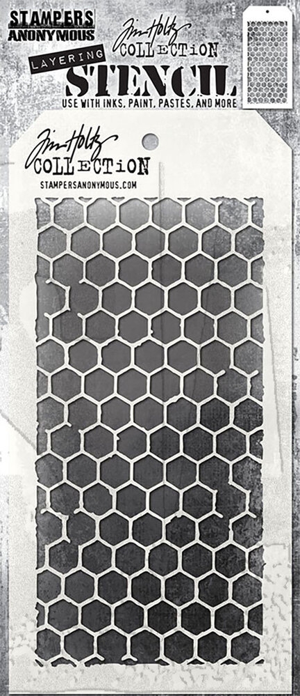 Stampers Anonymous Honeycomb Tim Holtz Layering Stencil (THS005) Stampers Anonymous Honeycomb Tim Holtz Layering Stencil (THS005)