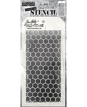 Stampers Anonymous Honeycomb Tim Holtz Layering Stencil (THS005)