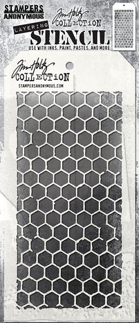 Stampers Anonymous Honeycomb Tim Holtz Layering Stencil (THS005) Stampers Anonymous Honeycomb Tim Holtz Layering Stencil (THS005)
