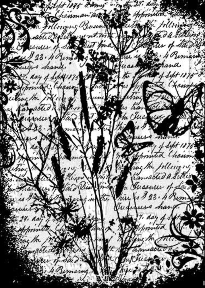 Stampers Anonymous Flutter Tim Holtz Components Cling Mount Collage Stamp (COM022) Stampers Anonymous Flutter Tim Holtz Components Cling Mount Collage Stamp (COM022)