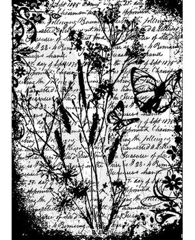 Stampers Anonymous Flutter Tim Holtz Components Cling Mount Collage Stamp (COM022)