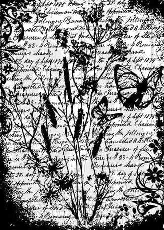 Stampers Anonymous Flutter Tim Holtz Components Cling Mount Collage Stamp (COM022) Stampers Anonymous Flutter Tim Holtz Components Cling Mount Collage Stamp (COM022)