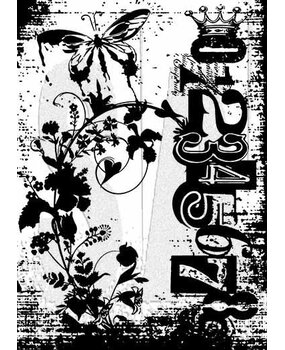 Stampers Anonymous Fairy Garden Tim Holtz Components Cling Mount Collage Stamp (COM029)