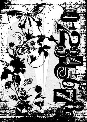 Stampers Anonymous Fairy Garden Tim Holtz Components Cling Mount Collage Stamp (COM029) Stampers Anonymous Fairy Garden Tim Holtz Components Cling Mount Collage Stamp (COM029)