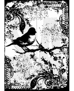 Stampers Anonymous Tattered Sparrow Tim Holtz Components Cling Mount Collage Stamp (COM031)