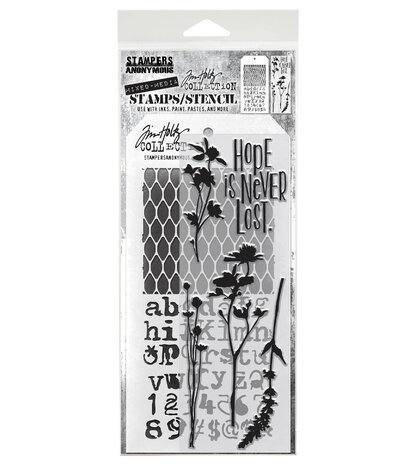 Stampers Anonymous Mixed Media #21 Tim Holtz Stamps/Stencil (THMM121) Stampers Anonymous Mixed Media #21 Tim Holtz Stamps/Stencil (THMM121)