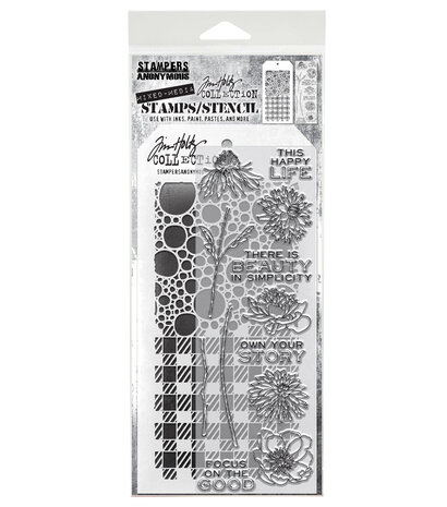 Stampers Anonymous Mixed Media #24 Tim Holtz Stamps/Stencil (THMM124) Stampers Anonymous Mixed Media #24 Tim Holtz Stamps/Stencil (THMM124)