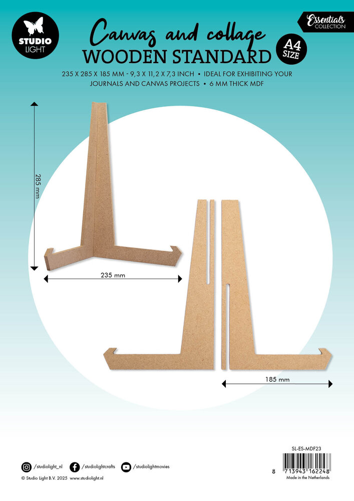 Studio Light MDF - A4 Canvas & Collage Wooden Standard (SL-ES-MDF23) (BASIC) Studio Light MDF - A4 Canvas & Collage Wooden Standard (SL-ES-MDF23) (BASIC)