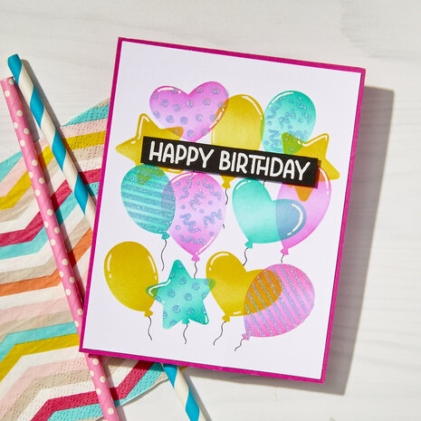 Hero Arts Balloons Color Layering Stencils (SA299)