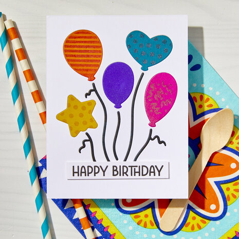 Hero Arts Balloons Cover Plate Fancy Dies (DF241)