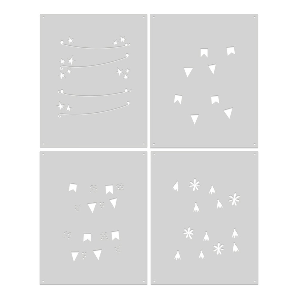 Hero Arts Celebrate Color Layering Stencils (SA298) Hero Arts Celebrate Color Layering Stencils (SA298)