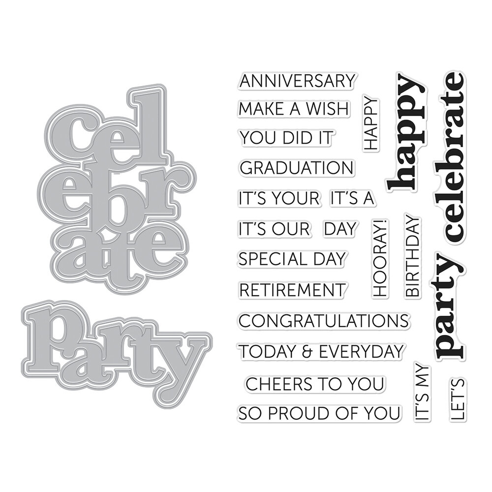 Hero Arts It's Our Anniversary Stamp & Cut XL (DC311)