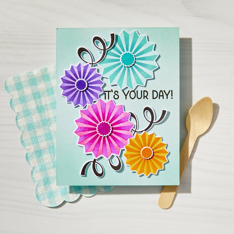 Hero Arts Party Fans Stamp Bundle Clear Stamp + Die Set (SB506)