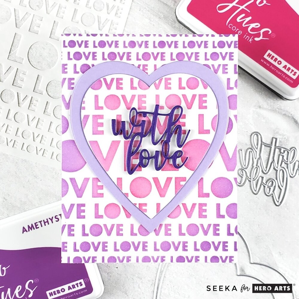 Hero Arts Lots of Love Stencil (SA301) Hero Arts Lots of Love Stencil (SA301)