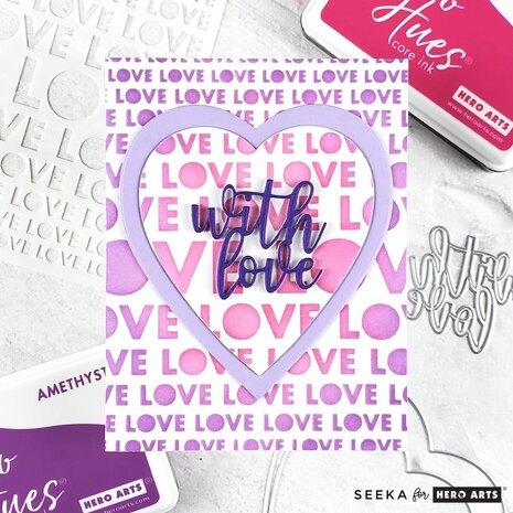 Hero Arts Lots of Love Stencil (SA301) Hero Arts Lots of Love Stencil (SA301)