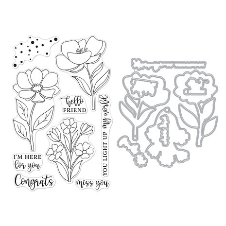 Hero Arts Here For You Stamp Bundle Clear Stamp + Die Set (SB501) Hero Arts Here For You Stamp Bundle Clear Stamp + Die Set (SB501)