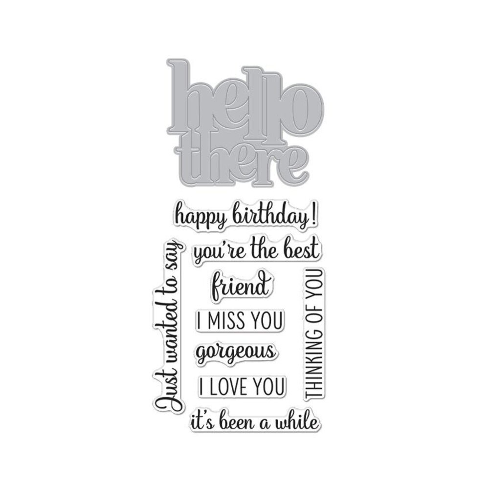 Hero Arts Hello There Stamp & Cut Set (DC284)