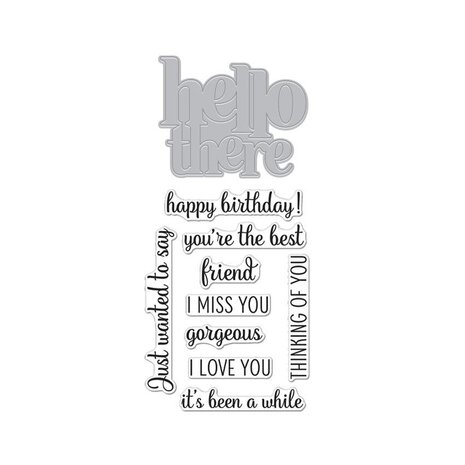 Hero Arts Hello There Stamp & Cut Set (DC284)