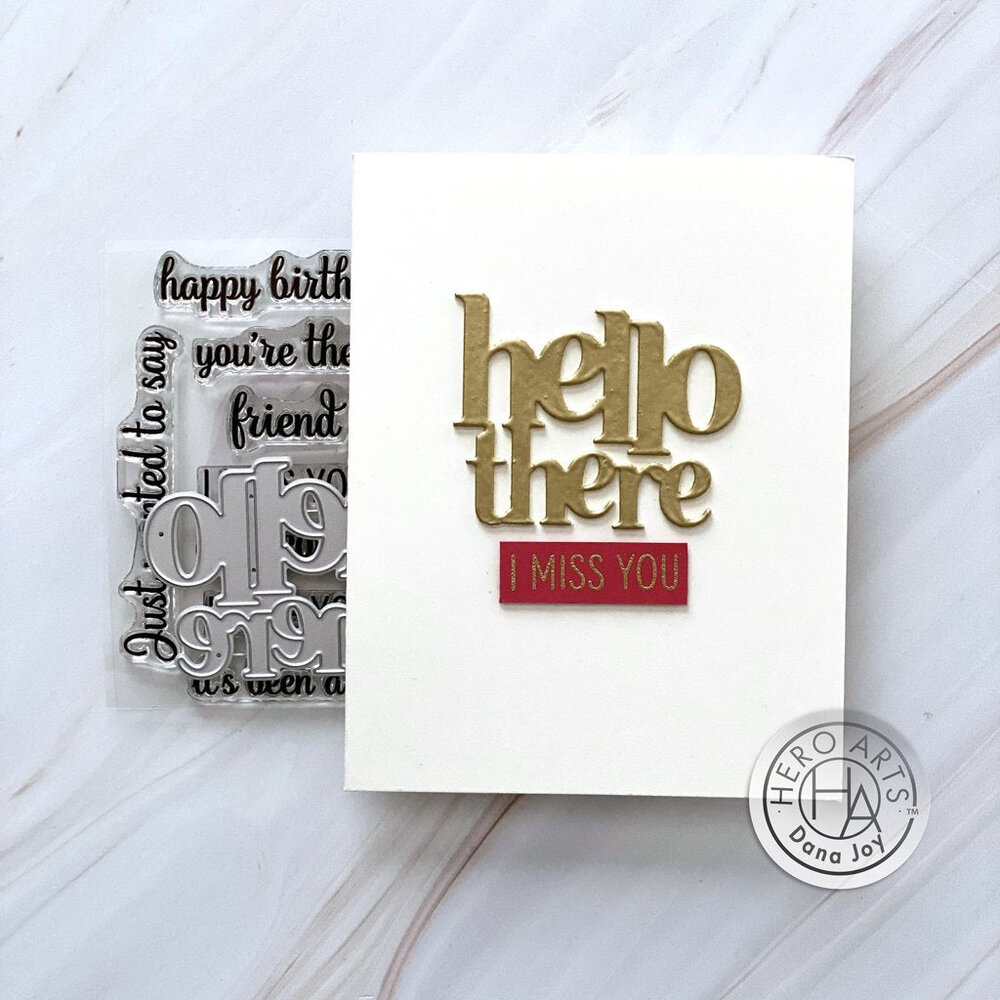 Hero Arts Hello There Stamp & Cut Set (DC284)
