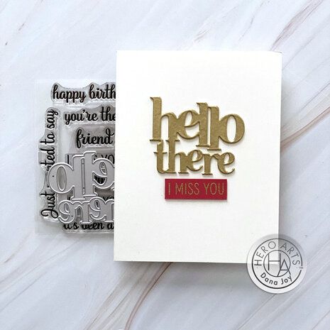 Hero Arts Hello There Stamp & Cut Set (DC284)