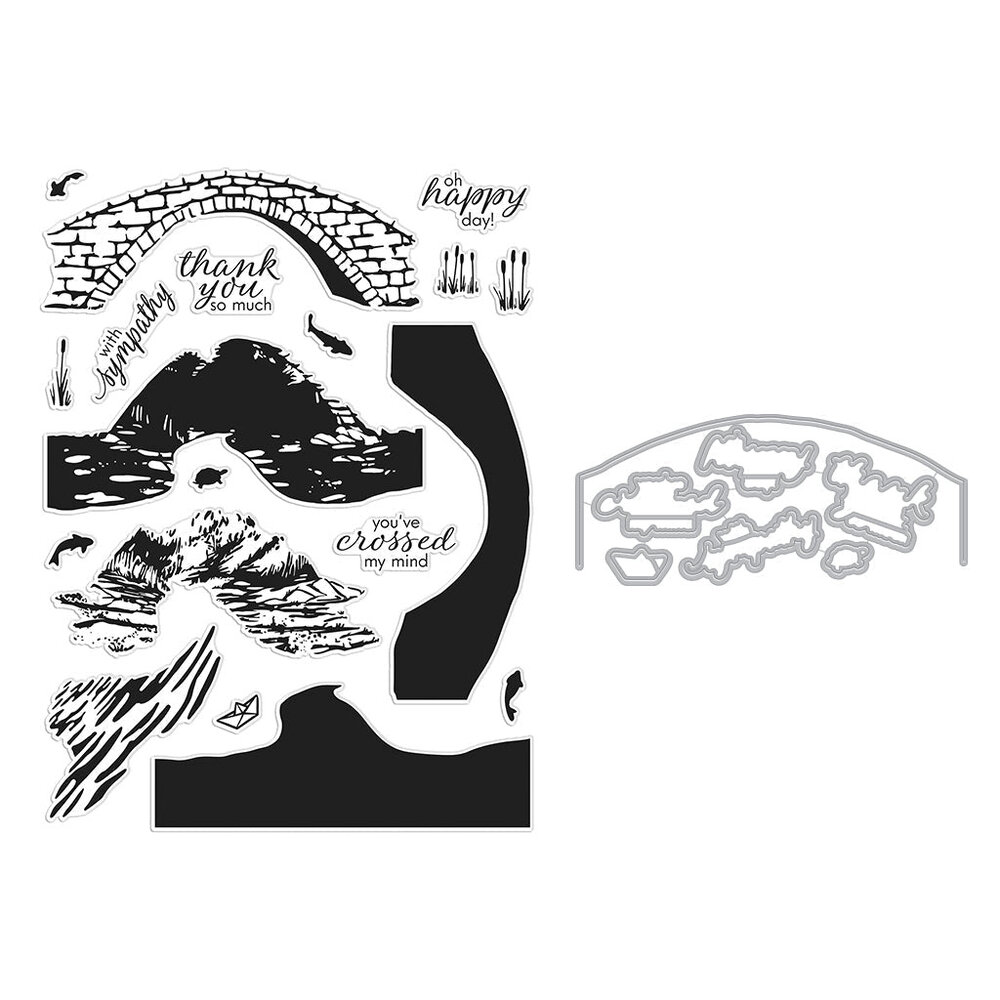 Hero Arts Stone Bridge HeroScape Stamps & Dies Bundle (SB394)