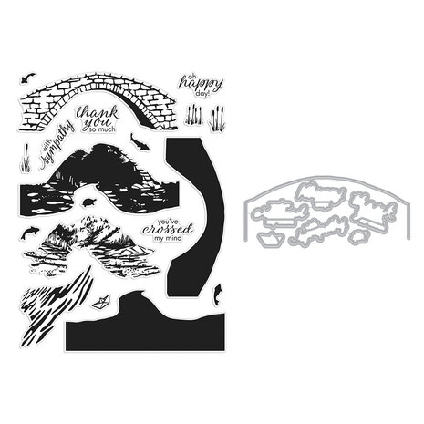 Hero Arts Stone Bridge HeroScape Stamps & Dies Bundle (SB394)