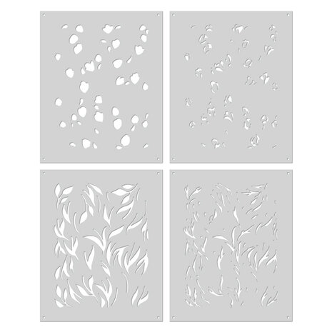 Hero Arts Color Layering Tulip Pattern Stencils (SA262)