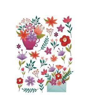 Hero Arts Colorful Florals Hero Transfers (RT101)