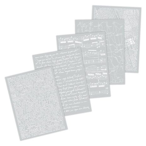 Hero Arts White Collage Backgrounds Part 2 Hero Transfers (RT128)