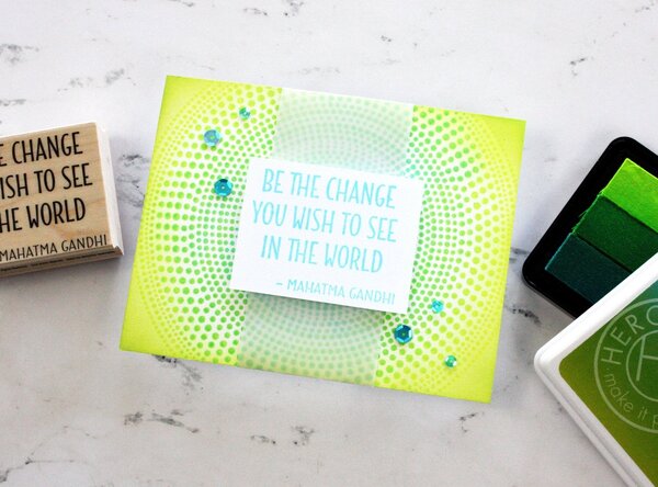 Hero Arts Neon Chartreuse to Blue Ombré Ink Pad (AF329)