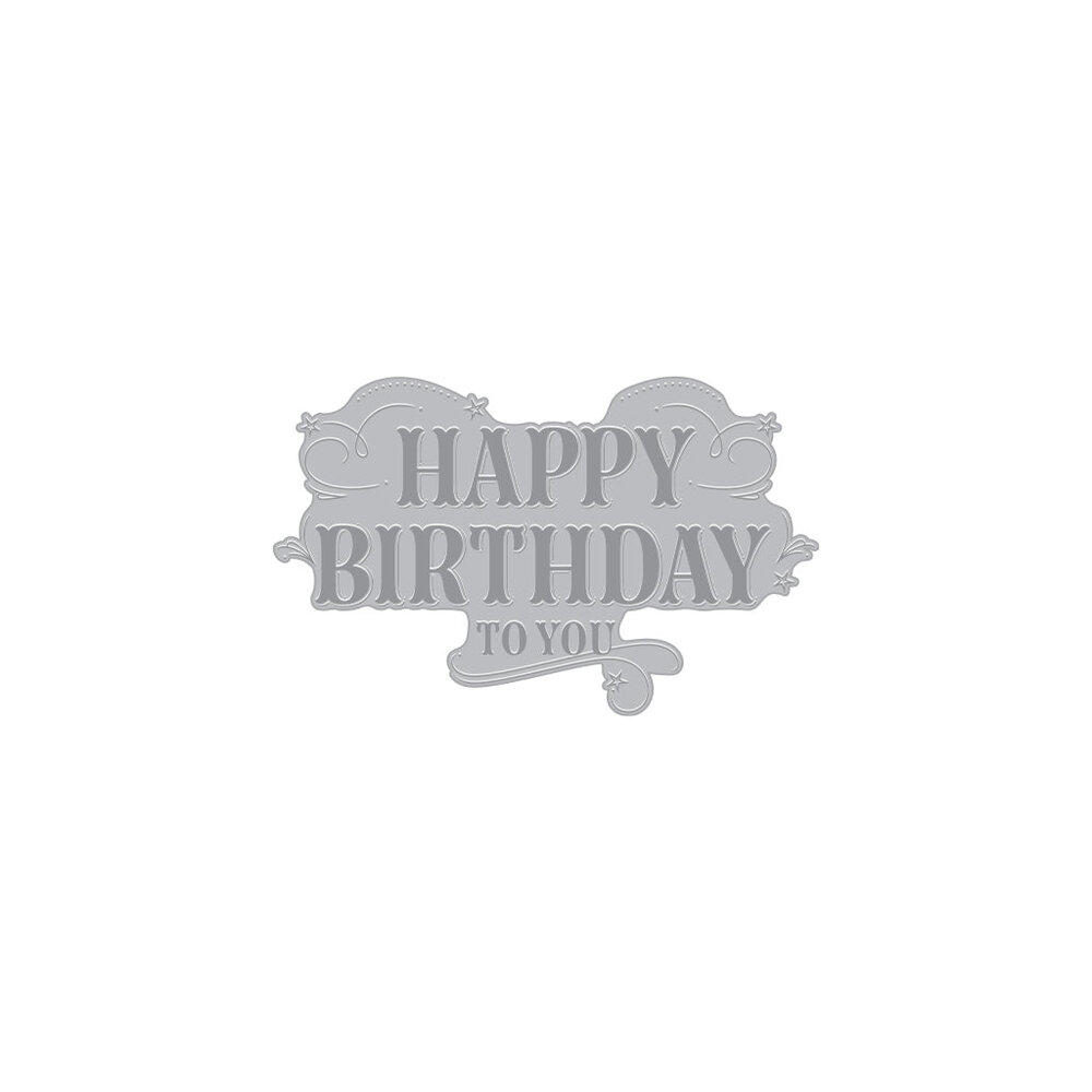 Hero Arts Happy Birthday BetterPress + Foil Plate (HP105)