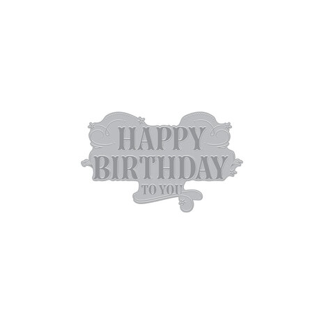Hero Arts Happy Birthday BetterPress + Foil Plate (HP105)