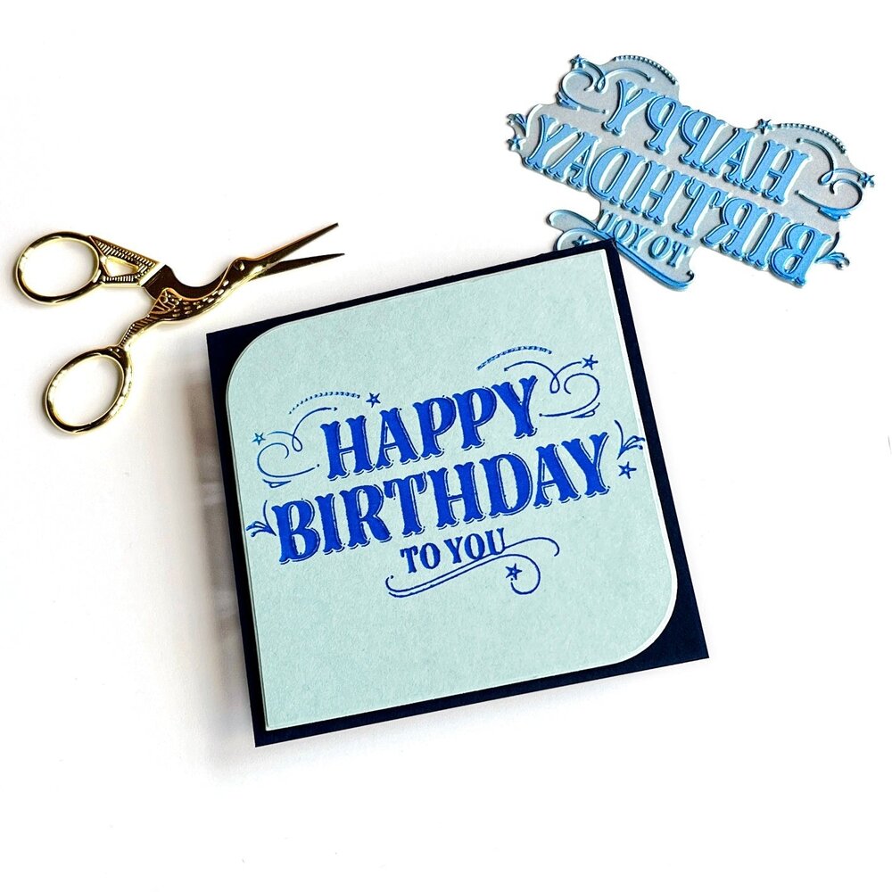 Hero Arts Happy Birthday BetterPress + Foil Plate (HP105)